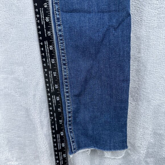 Hollister Super Skinny Jeans Womens Size 5L Ultra High Rise Distressed Blue - Picture 9 of 12